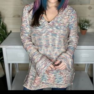 Small Easel jewel toned knit hoodie